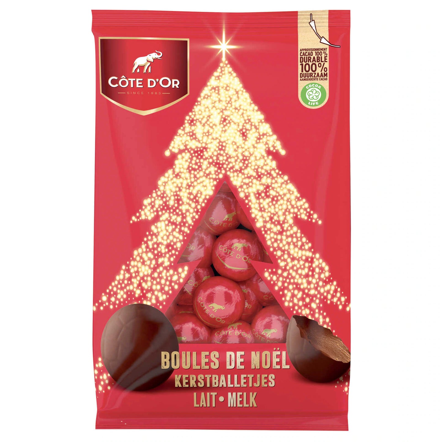 CĂŽte d'Or Christmas balls Lait 350 g
